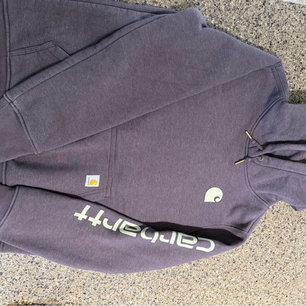 Carhartt Women's Hooded Pullover Sweatshirt in Dark Brown